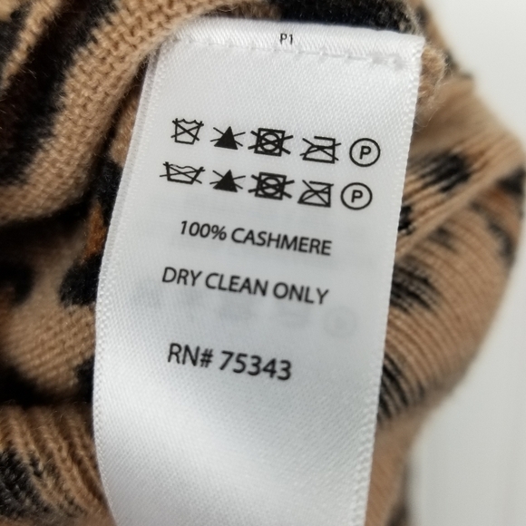 Cynthia Rowley Cashmere Cheetah Animal Print Sweater Mobwife Thin Knit Crew XS - Picture 5 of 6